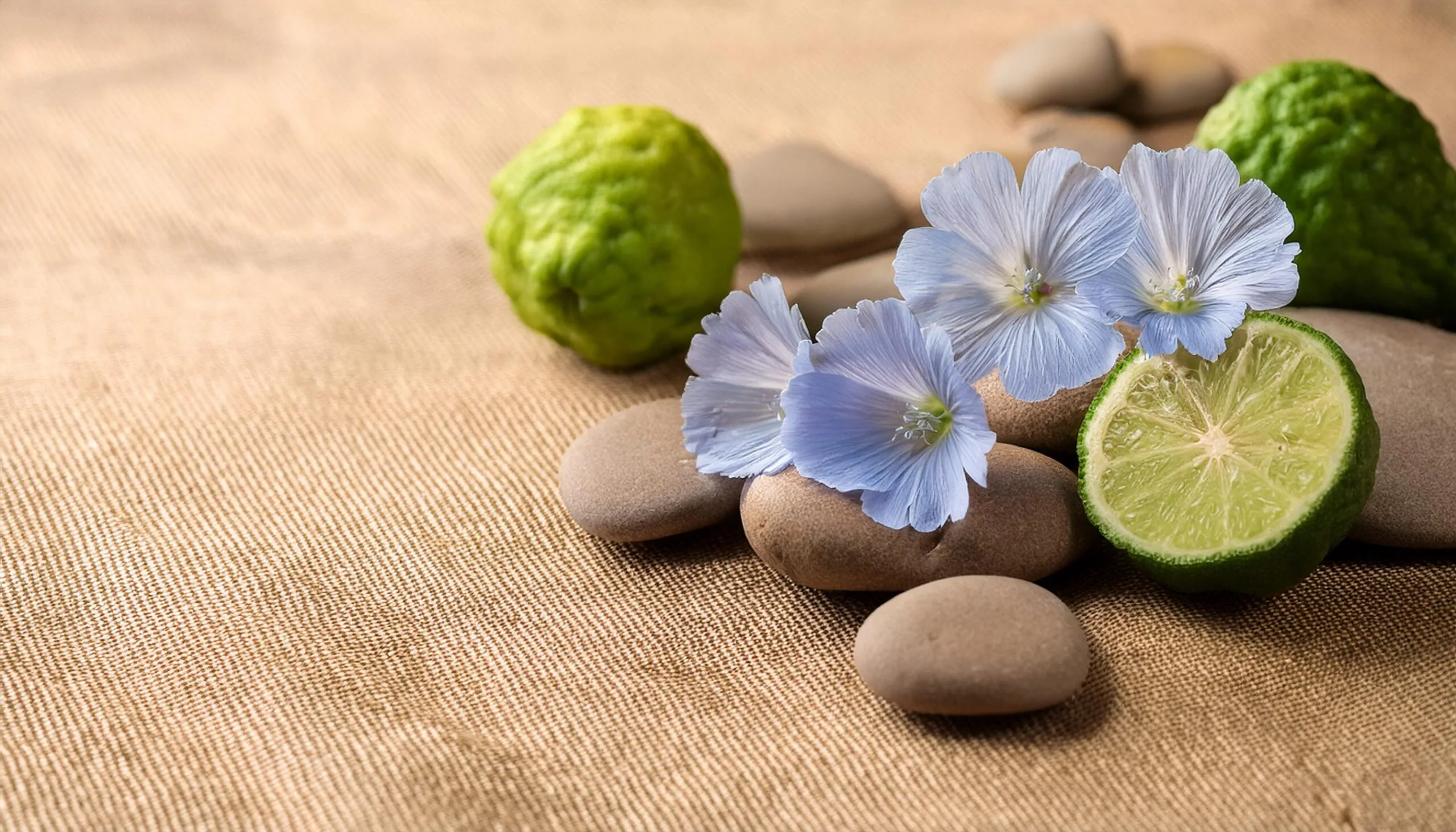 Firefly lin bergamote nappe galets Firefly lin bergamote nappe galets